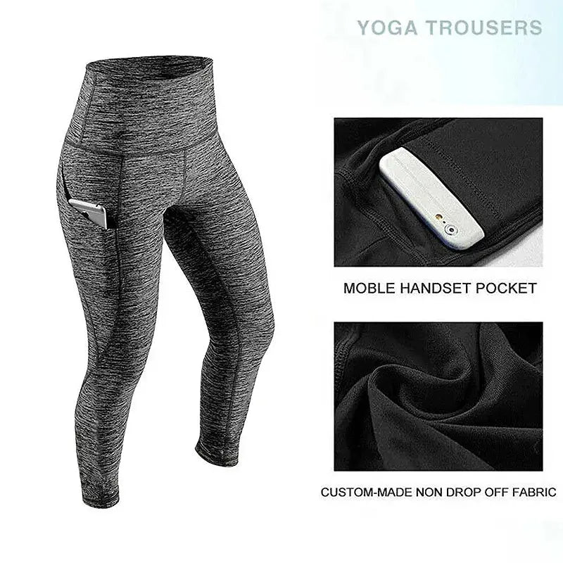 3/4 Yoga Pants Casual Women Calf-length Pants Sport Capri Pant Women Fitness Yoga leggings High Waist Gym Black Leggins Natalia Home Fashion    Natalia Home Fashion