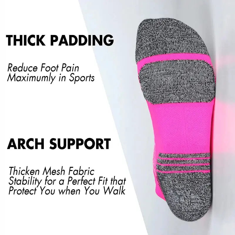 5 Pairs Performance Athletic Ankle Socks for Women Ankle Support Low Cut Soft Tab Marathon Running Compression Socks Natalia Home Fashion    Natalia Home Fashion