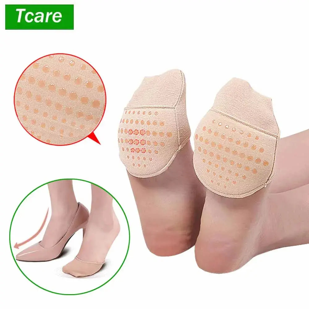 Breathable Women's Invisible Toe Cover with Padding Toe Topper Liner Socks Non-Skid Bottom for High Heels Cushions Natalia Home Fashion    Natalia Home Fashion