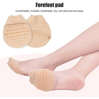 Breathable Women's Invisible Toe Cover with Padding Toe Topper Liner Socks Non-Skid Bottom for High Heels Cushions Natalia Home Fashion    Natalia Home Fashion