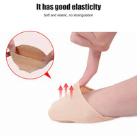 Breathable Women's Invisible Toe Cover with Padding Toe Topper Liner Socks Non-Skid Bottom for High Heels Cushions Natalia Home Fashion    Natalia Home Fashion