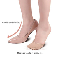 Breathable Women's Invisible Toe Cover with Padding Toe Topper Liner Socks Non-Skid Bottom for High Heels Cushions Natalia Home Fashion    Natalia Home Fashion