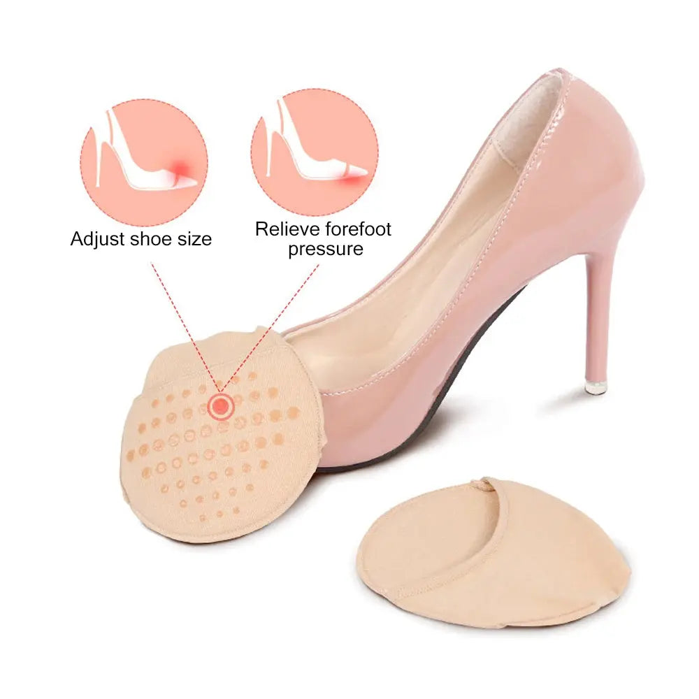 Breathable Women's Invisible Toe Cover with Padding Toe Topper Liner Socks Non-Skid Bottom for High Heels Cushions Natalia Home Fashion    Natalia Home Fashion