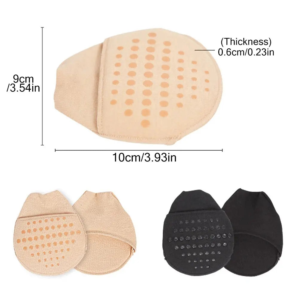 Breathable Women's Invisible Toe Cover with Padding Toe Topper Liner Socks Non-Skid Bottom for High Heels Cushions Natalia Home Fashion    Natalia Home Fashion