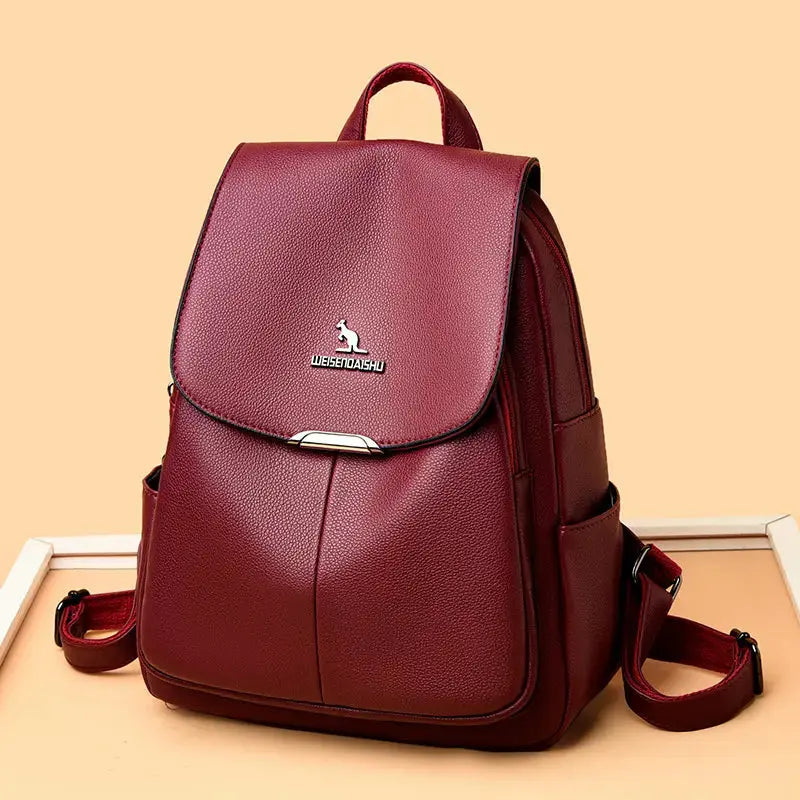 Fashion Casual Luxury Multifunction Backpack For Women PU Leather Shoulder Bag Teenager School Backpack for woman My Store