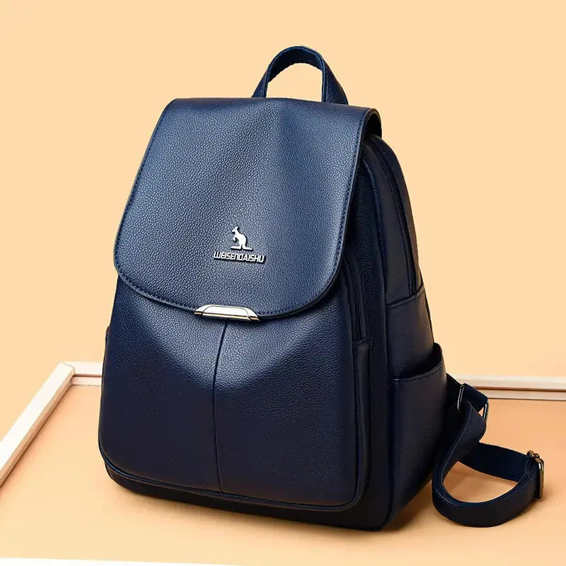 Fashion Casual Luxury Multifunction Backpack For Women PU Leather Shoulder Bag Teenager School Backpack for woman My Store