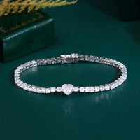 Fashion Heart Cubic Zirconia Stone Bracelet for Women Bridal Wedding Engagement Party Jewelry Natalia Home Fashion    Natalia Home Fashion