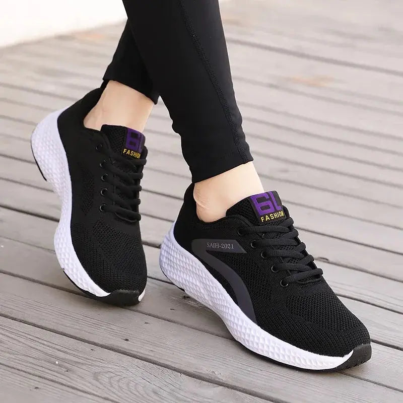 Fashion Reflective Design Athletics Running Shoes Women Breathable Soft Casual Sneakers Ladies Non-slip Comfortable Jogging Shoes Natalia Home Fashion    Natalia Home Fashion