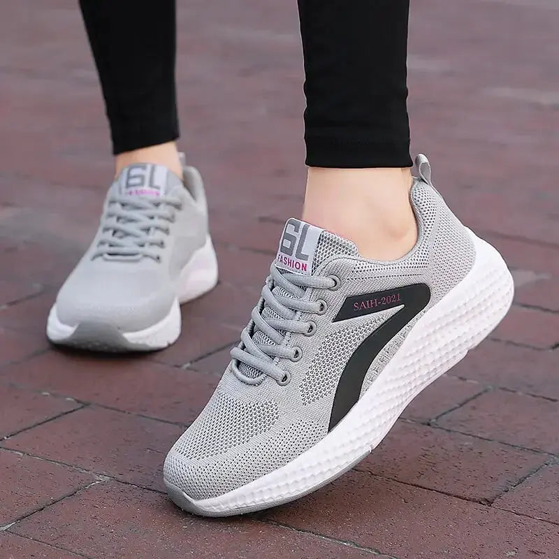 Fashion Reflective Design Athletics Running Shoes Women Breathable Soft Casual Sneakers Ladies Non-slip Comfortable Jogging Shoes Natalia Home Fashion    Natalia Home Fashion