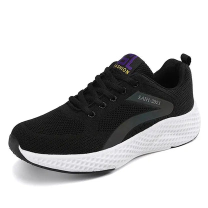 Fashion Reflective Design Athletics Running Shoes Women Breathable Soft Casual Sneakers Ladies Non-slip Comfortable Jogging Shoes Natalia Home Fashion   Black-41 Natalia Home Fashion