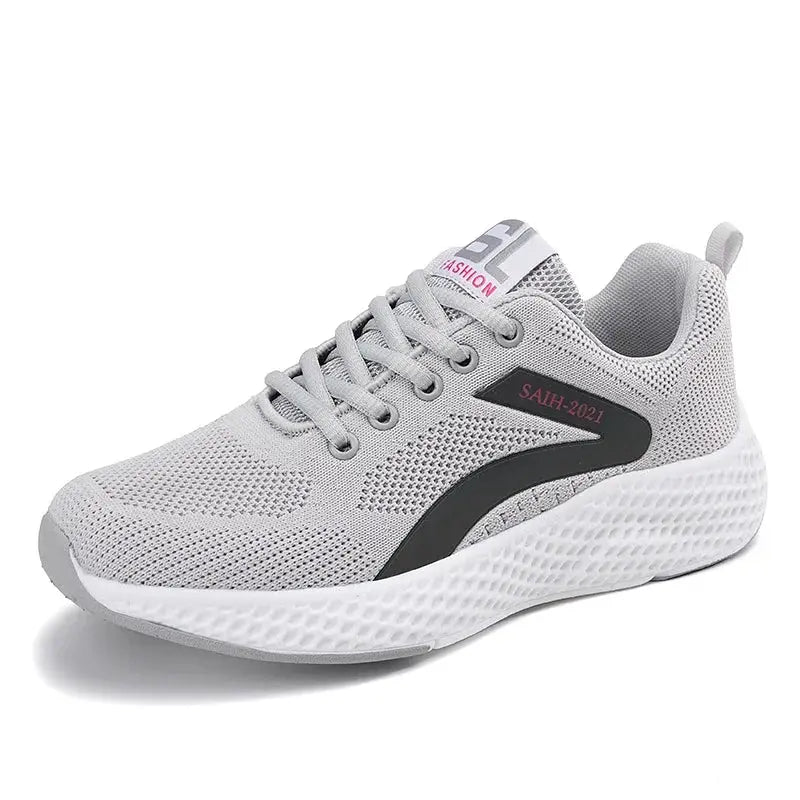 Fashion Reflective Design Athletics Running Shoes Women Breathable Soft Casual Sneakers Ladies Non-slip Comfortable Jogging Shoes Natalia Home Fashion   Grey-41 Natalia Home Fashion