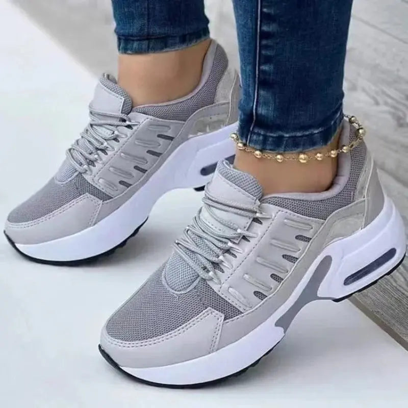 Fashion Woman Vulcanize Platform Casual Sneakers Women Flats Mesh Breathable Running Walking Shoes Chunky Sports Shoe Natalia Home Fashion    Natalia Home Fashion