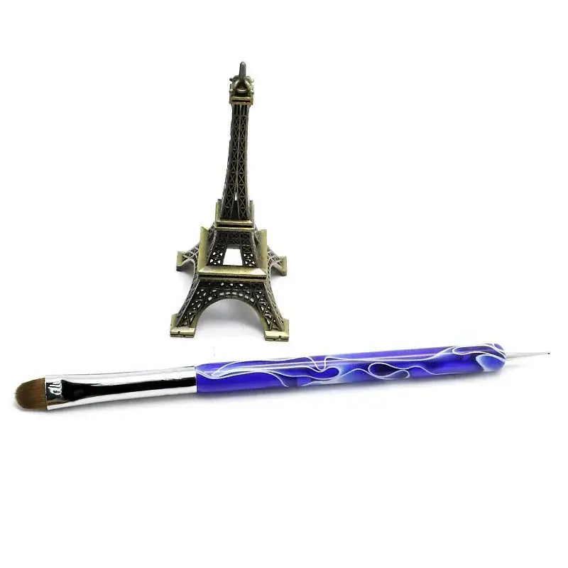 French Nail Art Brush Dual End Nail Art Dotting Pen Acrylic Drawing Rhinestone UV Gel Painting Manicure Tool Natalia Home Fashion    Natalia Home Fashion