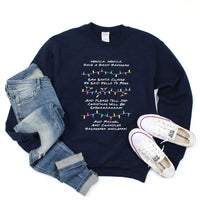 Friends Inspired Holiday Crewneck Sweatshirt Phoebe's Song Shirt Merry Christmas Long Sleeves Sweatshirts Natalia Home Fashion   Navy-Blue-XXXL Natalia Home Fashion