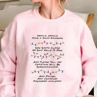 Friends Inspired Holiday Crewneck Sweatshirt Phoebe's Song Shirt Merry Christmas Long Sleeves Sweatshirts Natalia Home Fashion   pink-XXXL Natalia Home Fashion