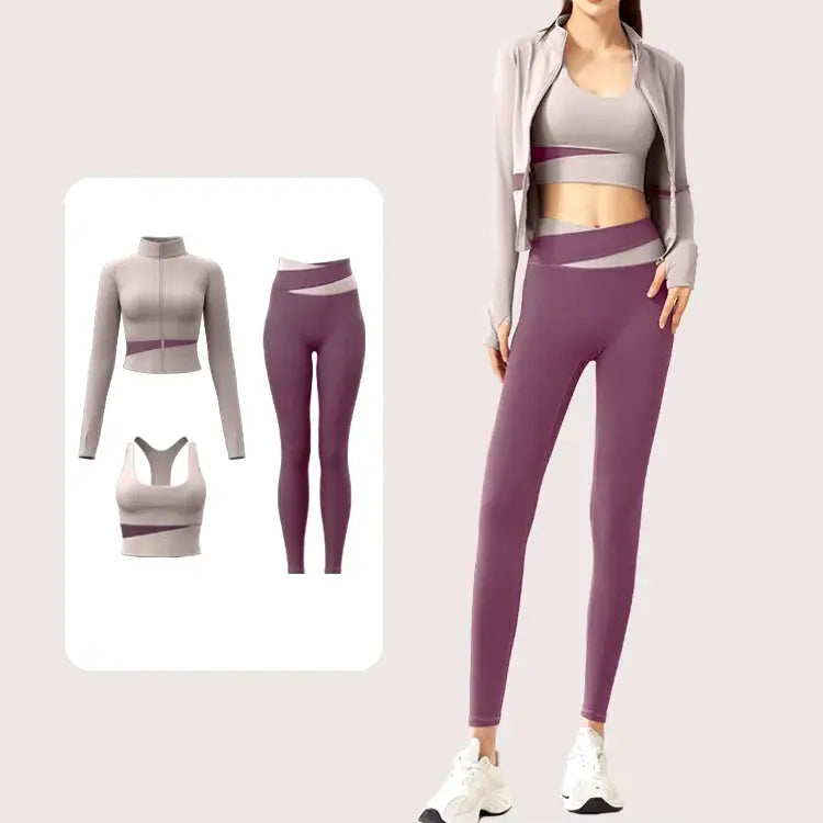 Gym Breathable Yoga Set Woman Quick Dry Yoga Fitness Set Lightweight Running Yoga Set Long Sleeve My Store