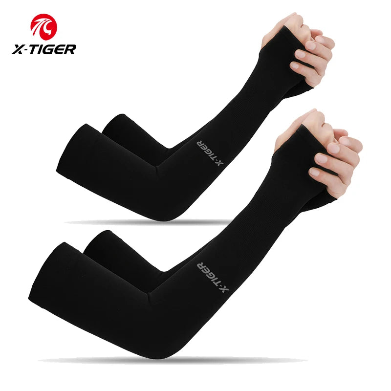 Cycling Arm Sleeves Ice Fabric  Anti-UV Sunscreen Running Cycling Sleeve Outdoor Sport Cycling Arm Warmers Men Women