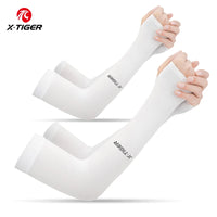 Cycling Arm Sleeves Ice Fabric  Anti-UV Sunscreen Running Cycling Sleeve Outdoor Sport Cycling Arm Warmers Men Women