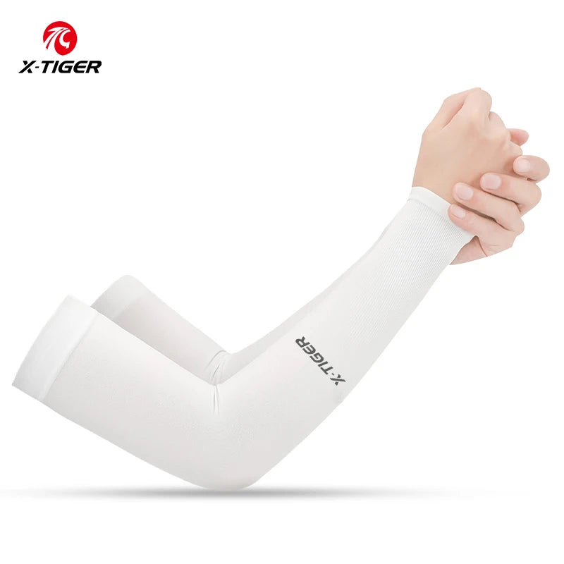 Cycling Arm Sleeves Ice Fabric  Anti-UV Sunscreen Running Cycling Sleeve Outdoor Sport Cycling Arm Warmers Men Women