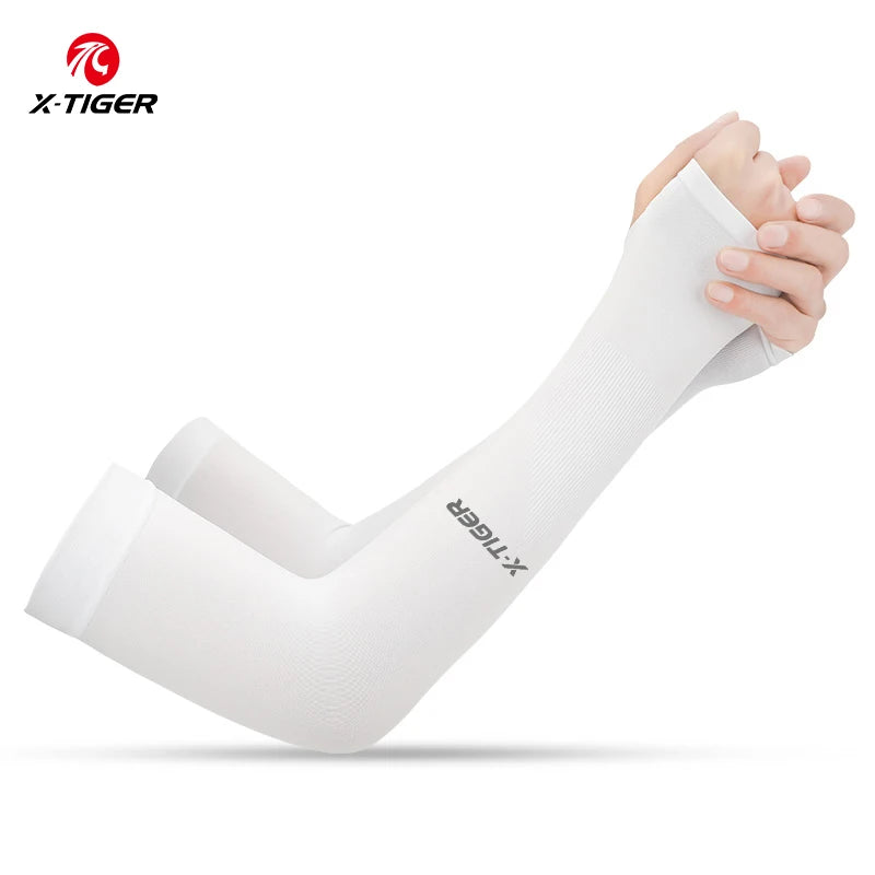 Cycling Arm Sleeves Ice Fabric  Anti-UV Sunscreen Running Cycling Sleeve Outdoor Sport Cycling Arm Warmers Men Women