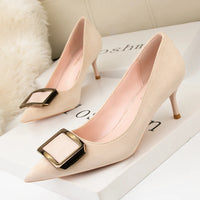 Women's High Heels Pumps Sexy Party Office Ladies Brand Luxury Designers Woman Thin Heels Pointed Toe Fashion Ladies Shoes