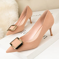 Women's High Heels Pumps Sexy Party Office Ladies Brand Luxury Designers Woman Thin Heels Pointed Toe Fashion Ladies Shoes