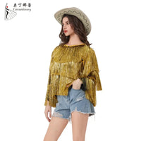 Jacket Women Coat  Club Coat Long Sleeve Trendy Fashion Sequins Tassel  Jacket  festival open front  carnival Natalia Home Fashion    Natalia Home Fashion