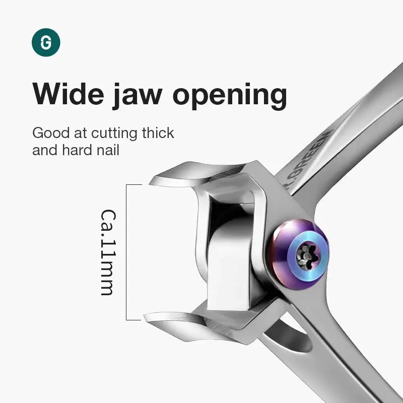 Nail Clippers Wide Jaw Opening Stainless Steel Toe Fingernail Clipper Thick Hard Toenail Cutter Manicure Scissors tools Natalia Home Fashion    Natalia Home Fashion