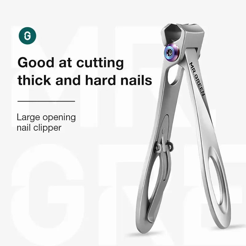 Nail Clippers Wide Jaw Opening Stainless Steel Toe Fingernail Clipper Thick Hard Toenail Cutter Manicure Scissors tools Natalia Home Fashion    Natalia Home Fashion