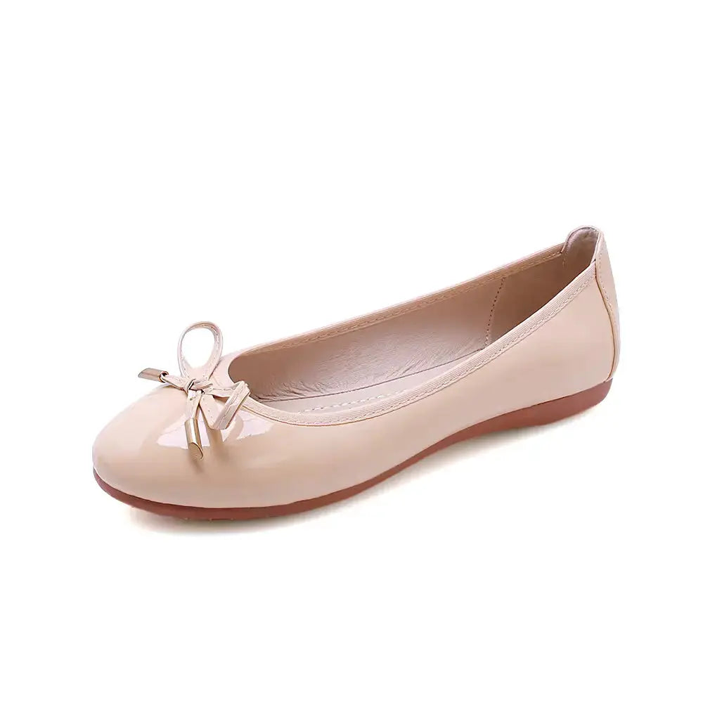 Roll up Ballerina Lady Custom Summer New Arrival ladies Pu Leather Solid Color Flat Shoes My Store