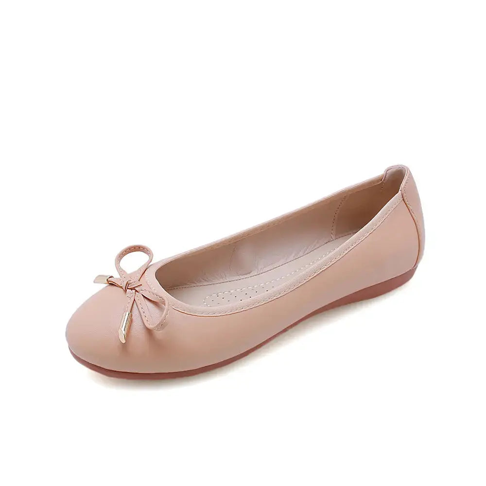 Roll up Ballerina Lady Custom Summer New Arrival ladies Pu Leather Solid Color Flat Shoes My Store