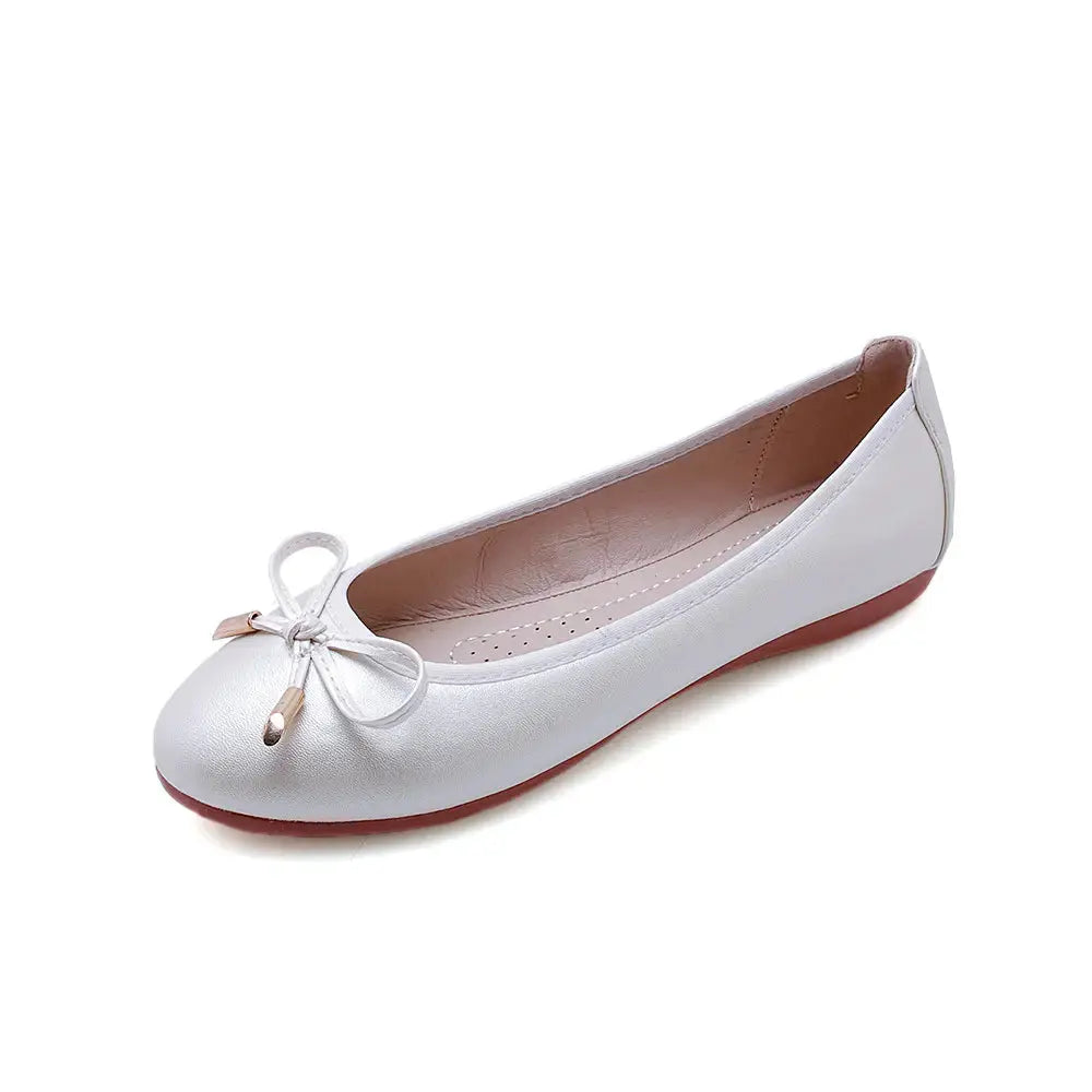 Roll up Ballerina Lady Custom Summer New Arrival ladies Pu Leather Solid Color Flat Shoes My Store