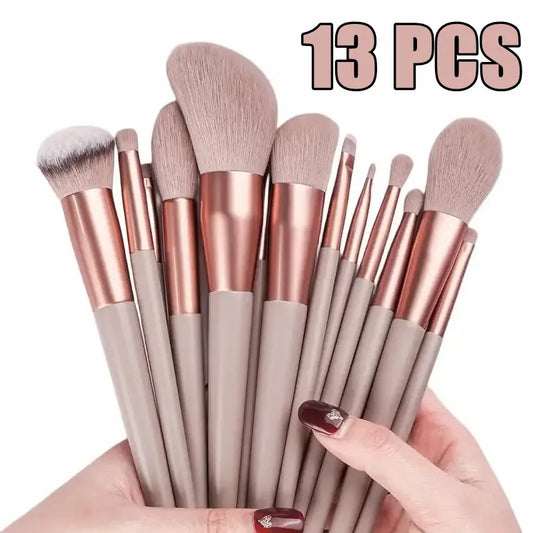 13Pcs Soft Fluffy Makeup Brushes Set for Cosmetics Foundation Blush Powder Eyeshadow Kabuki Blending Makeup Brush Beauty Tool Natalia Home Fashion    Natalia Home Fashion