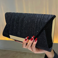 Glitter Clutch Shiny Evening Bags For Women Formal Bridal Wedding Clutch Purse Prom Cocktail Party Rose Gold Envelope Chain Bag