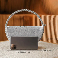 Elegant Rhinestone Novelty Bag, Classic Banquet Clutch Purse, Women's Formal Evening Handbag For Party Wedding