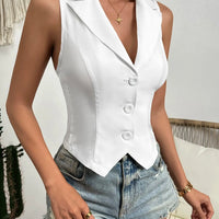 spring new women's fashion casual slim vest Causal tops Sleeve less