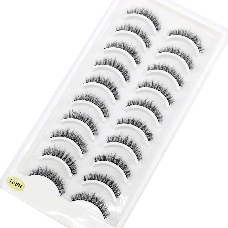 41 Styles 10 pairs natural long 3D mink false eyelashes fake lashes makeup kit Mink Lashes extension eye lashes short eyelashes Natalia Home Fashion   10-pairs-HA-01 Natalia Home Fashion