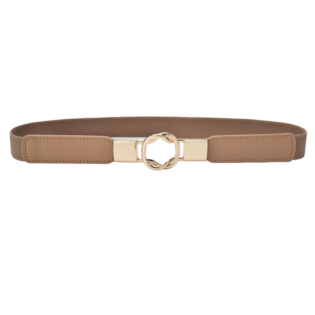 Women Skinny Stretchy Waist Belt for Dress Ladies Elastic Thin Belt Plus Size Natalia Home Fashion   85cm-Waist-85-125cm-Wide-3cm-2-Khaki Natalia Home Fashion