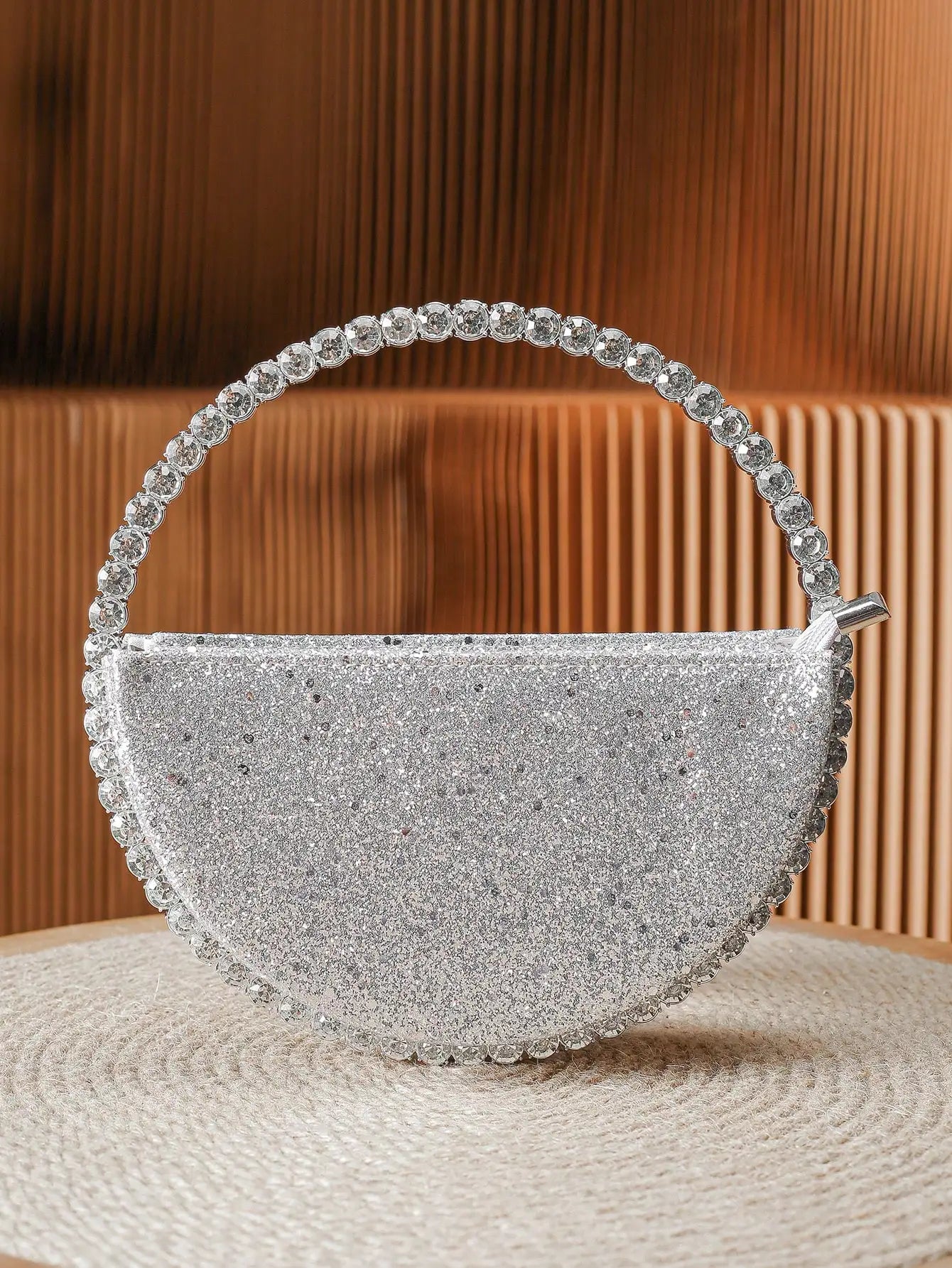 Elegant Rhinestone Novelty Bag, Classic Banquet Clutch Purse, Women's Formal Evening Handbag For Party Wedding