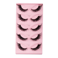 5 Pairs Cat Eye Lashes Faux Mink Eyelashes Natural long Manga Lashes Winged End Eye Elongated Eyelashes Fake Lashes Makeup Natalia Home Fashion    Natalia Home Fashion