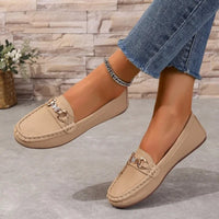 Women's Casual Slip on Mary Jane Shoes Spring Autumn Comfortable Round Toe Solid Soft Sole Flat Loafers