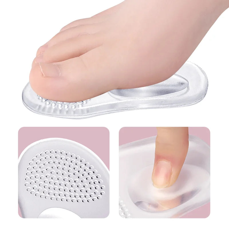 Shoe Pads Forefoot Cushion Silicone Massage Non Slip High Heels Insole Cushions Foot Cushions Pads for Feet Pain Relief