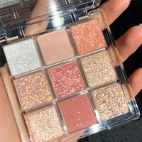 9-color Shiny Eye Shadow Eye Pigments Glitter Eyeshadow Palette Pink Pearly  Palette Korean Charming Eye Makeup Palette Natalia Home Fashion    Natalia Home Fashion