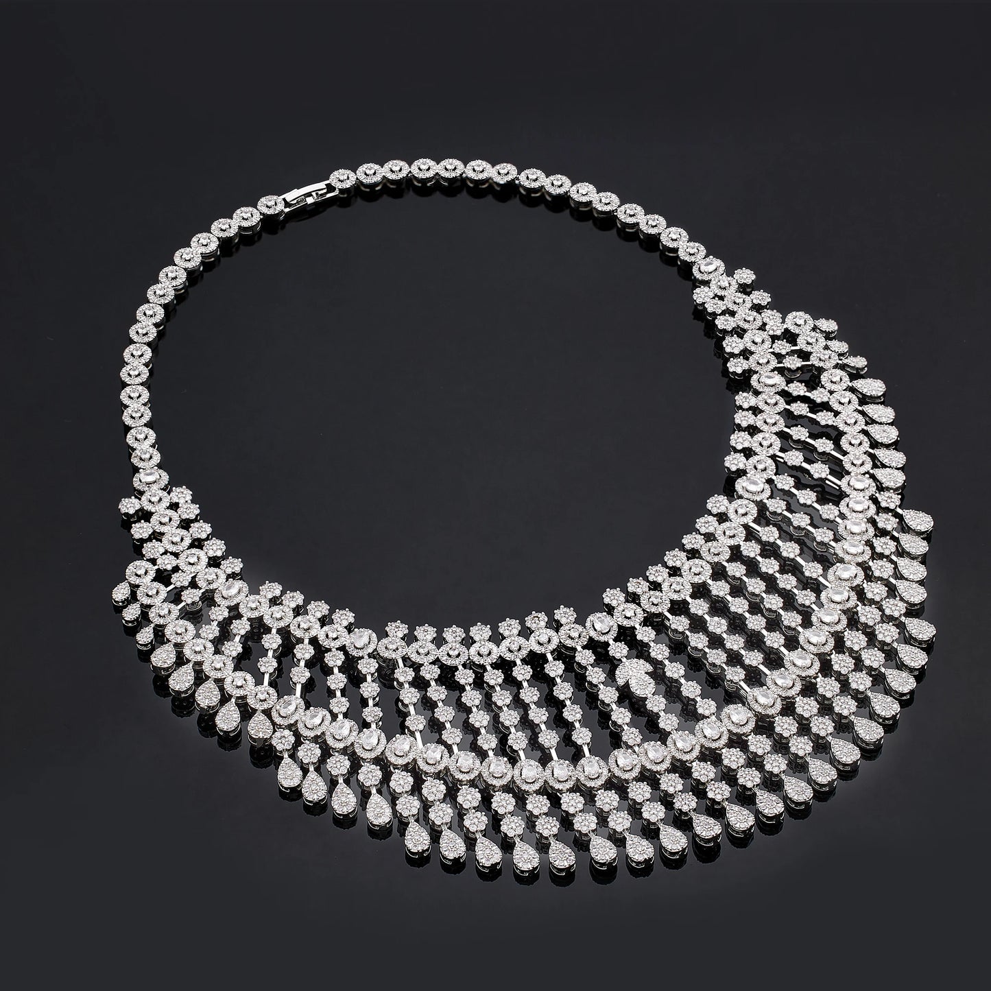 2024 Bride Wedding Jewelry Set for Women Dubai Luxury Jewelry and Accessories Bride Elegant Necklace and Earring Set Natalia Home Fashion    Natalia Home Fashion