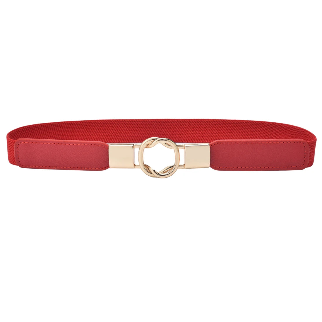 Women Skinny Stretchy Waist Belt for Dress Ladies Elastic Thin Belt Plus Size Natalia Home Fashion   85cm-Waist-85-125cm-Wide-3cm-2-Red Natalia Home Fashion