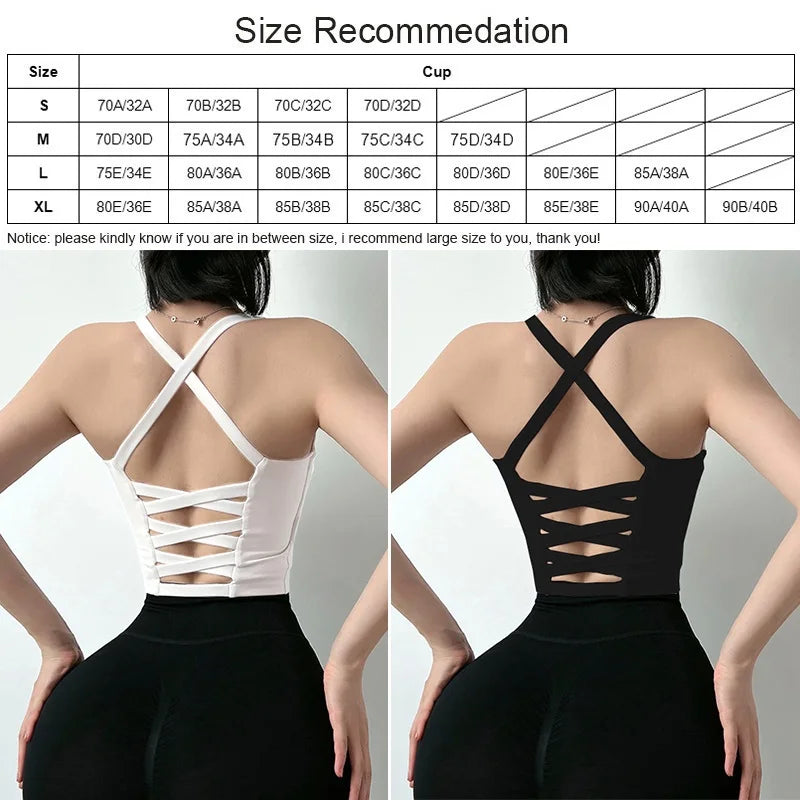 Cloud Hide SEXY Girl Sports Bra Women Fitness High Support Underwear Push Up Yoga Crop Top Workout Vest Home Gym Lady Slim Shirt Natalia Home Fashion    Natalia Home Fashion