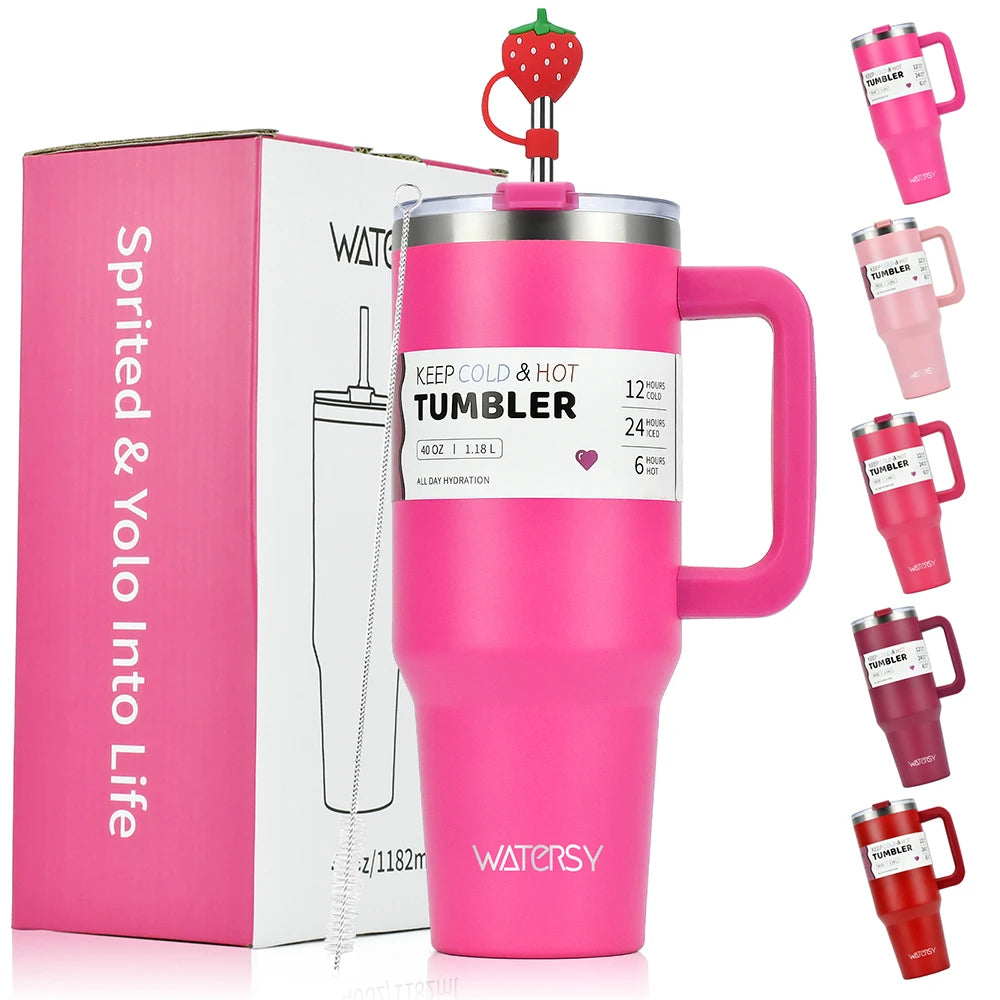 Stainless Steel Thermal Mug Large Capacity Tumbler with Handle Office Home Insulated Coffee Cup Insulated Gifts Cup