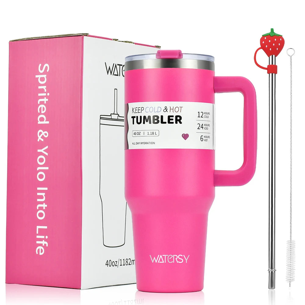 Stainless Steel Thermal Mug Large Capacity Tumbler with Handle Office Home Insulated Coffee Cup Insulated Gifts Cup