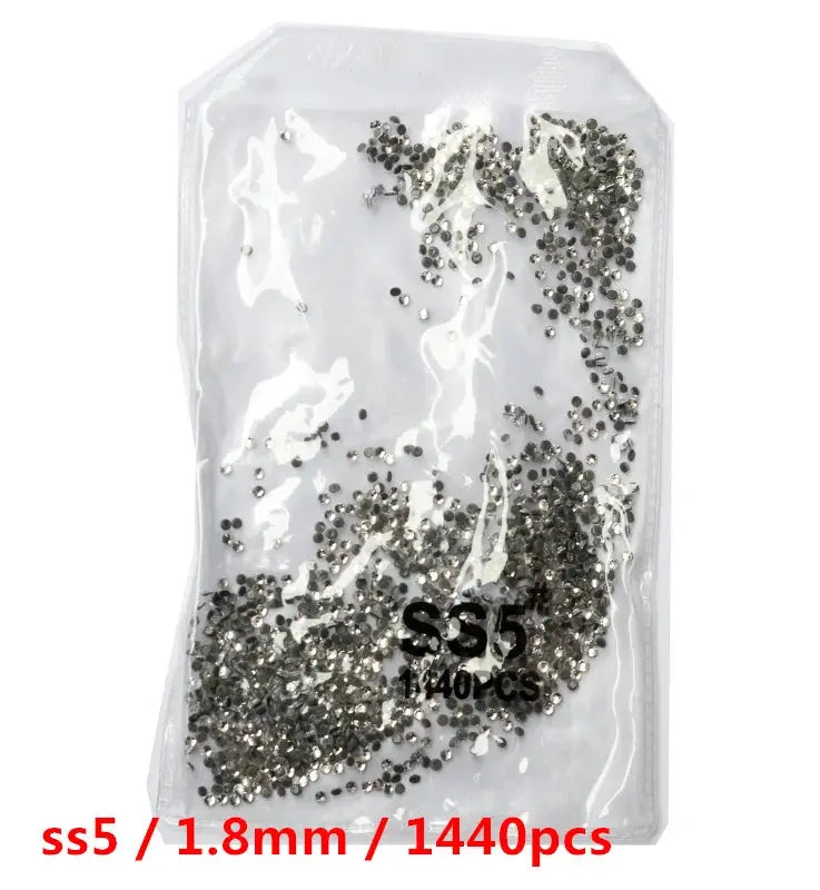 SS3-SS8 1440 pcs Clear Crystal AB gold 3D Non Hot Fix Flat Back Nail Art Rhinestones Decorations Natalia Home Fashion   Glue-white-SS5-1440 Natalia Home Fashion