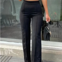 Women's Slim Bell-Bottoms Trousers Trendy Spring Autumn Pants Office Lady Solid Color Flared Trousers Natalia Home Fashion    Natalia Home Fashion